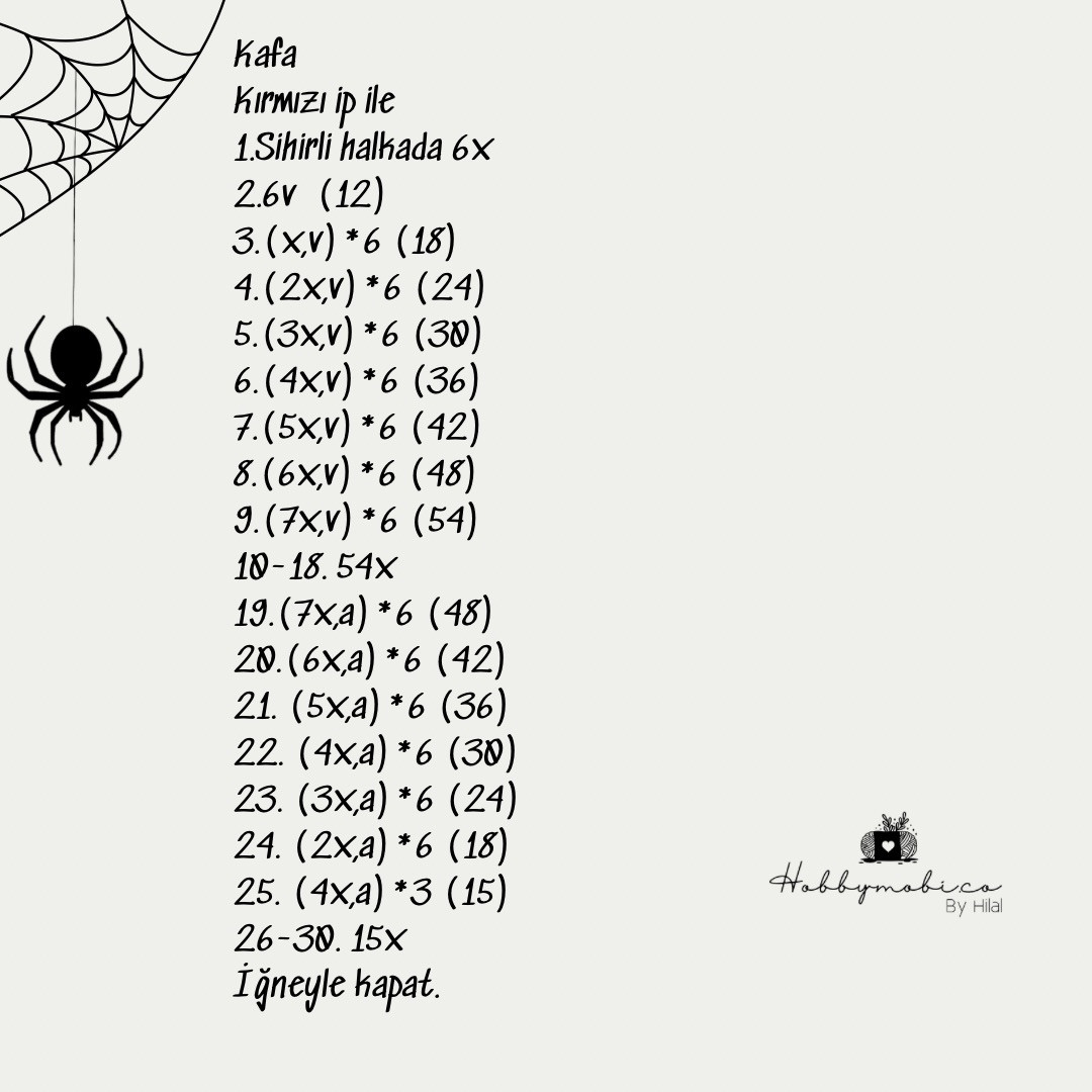 Örümcek Adam Ücretsiz Amigurumi Tarifi - Spiderman Crochet Pattern