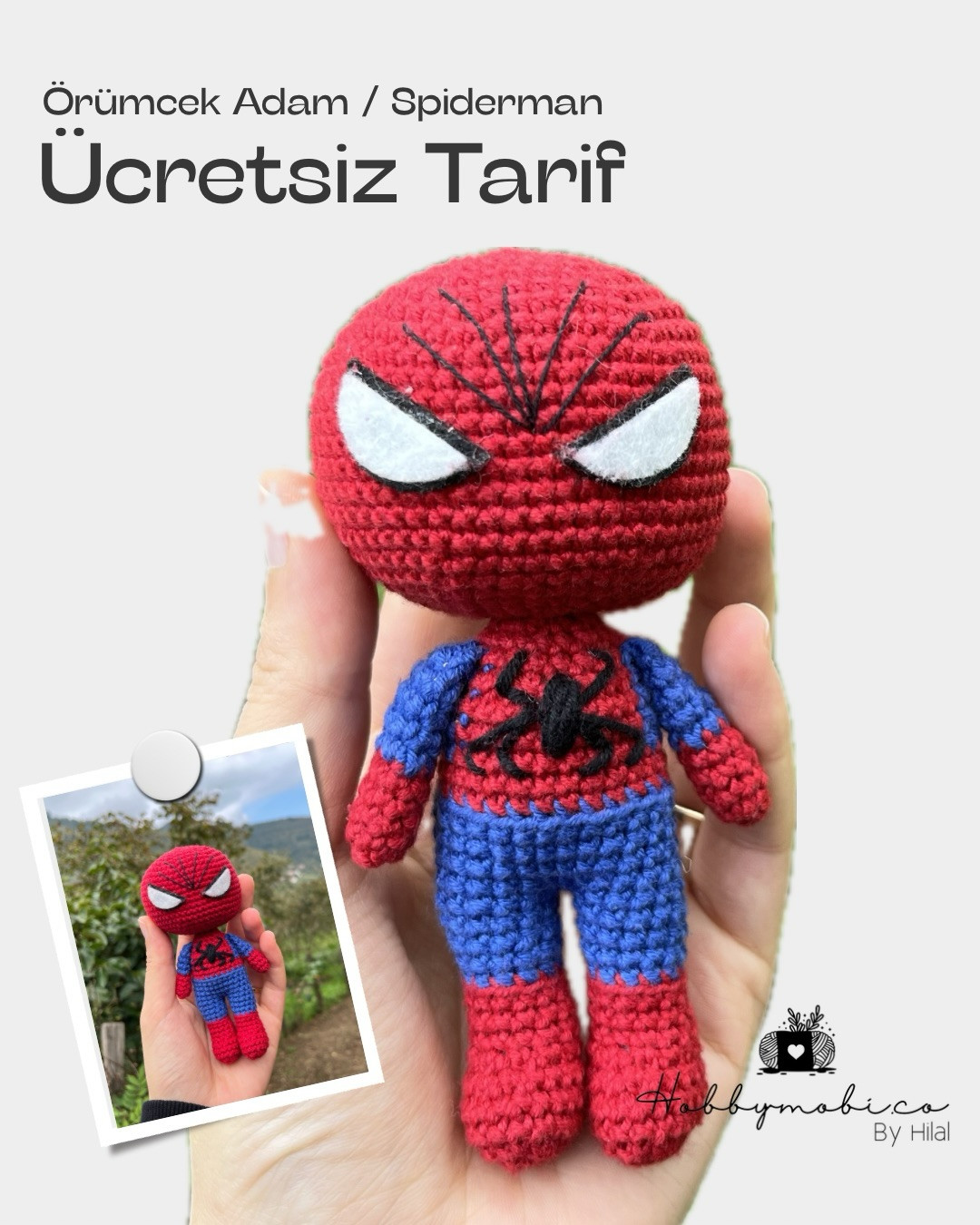 Örümcek Adam Ücretsiz Amigurumi Tarifi - Spiderman Crochet Pattern