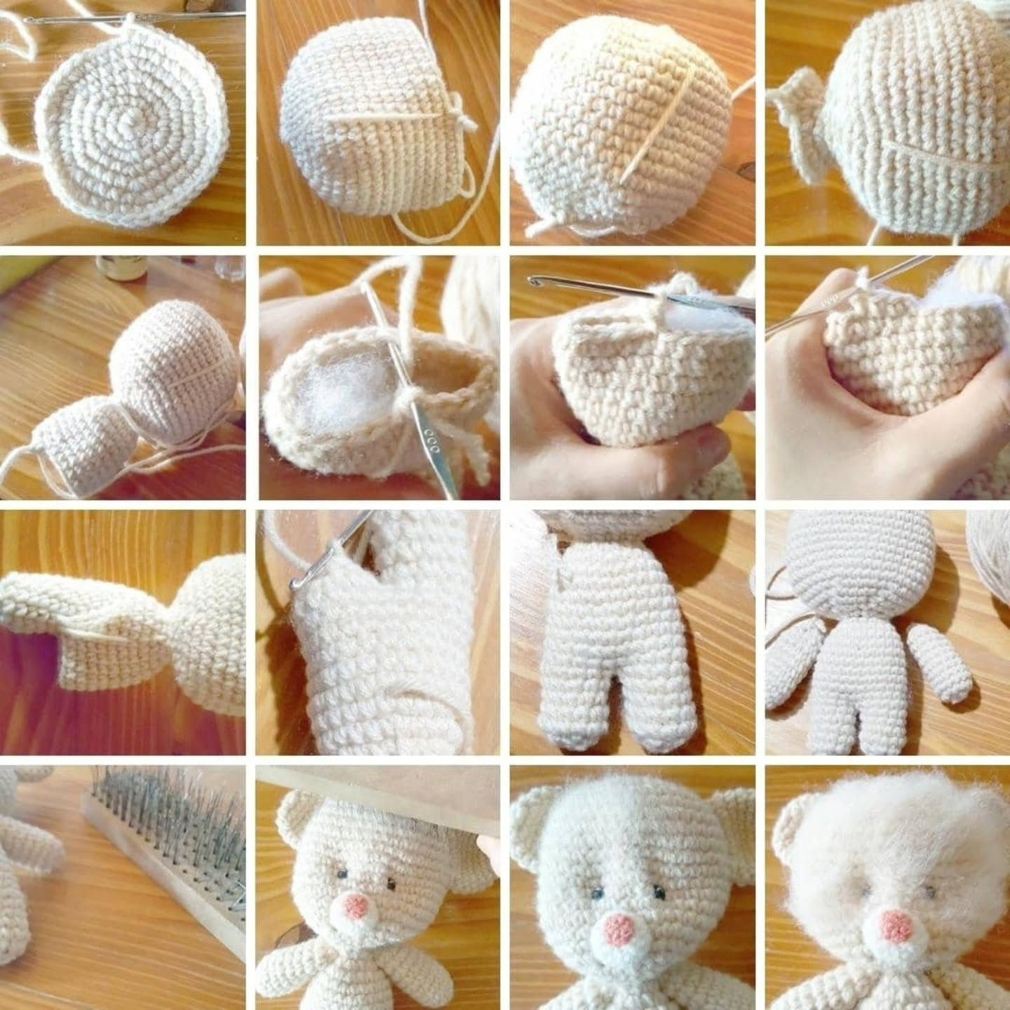 Osito Juampi: Patrón gratuito de oso de peluche tejido a crochet por Vivir Vintage
