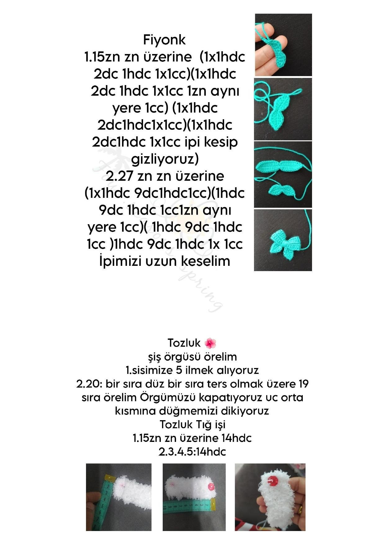 Özge bebek amigurumi tarifi - Noel kıyafetli kız bebek ve gấu bông