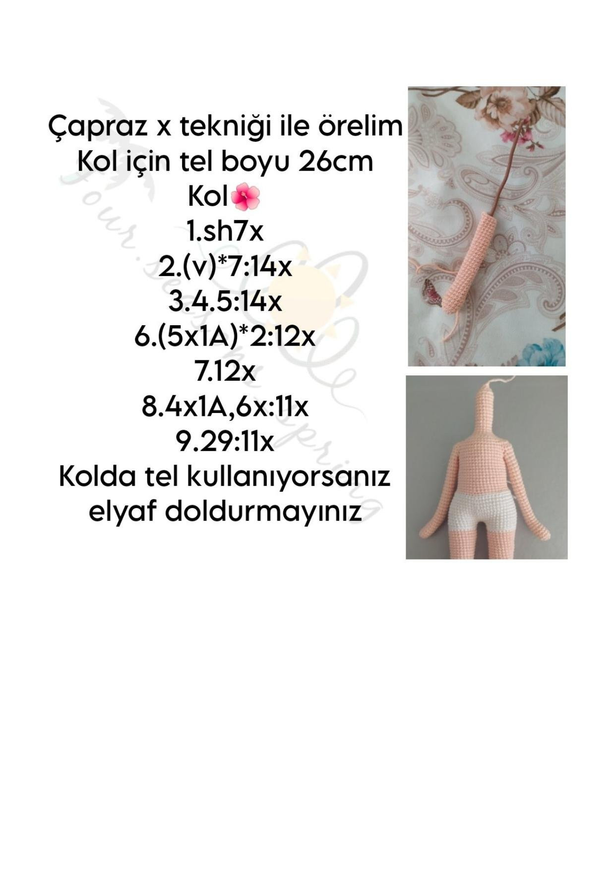 Özge bebek amigurumi tarifi - Noel kıyafetli kız bebek ve gấu bông