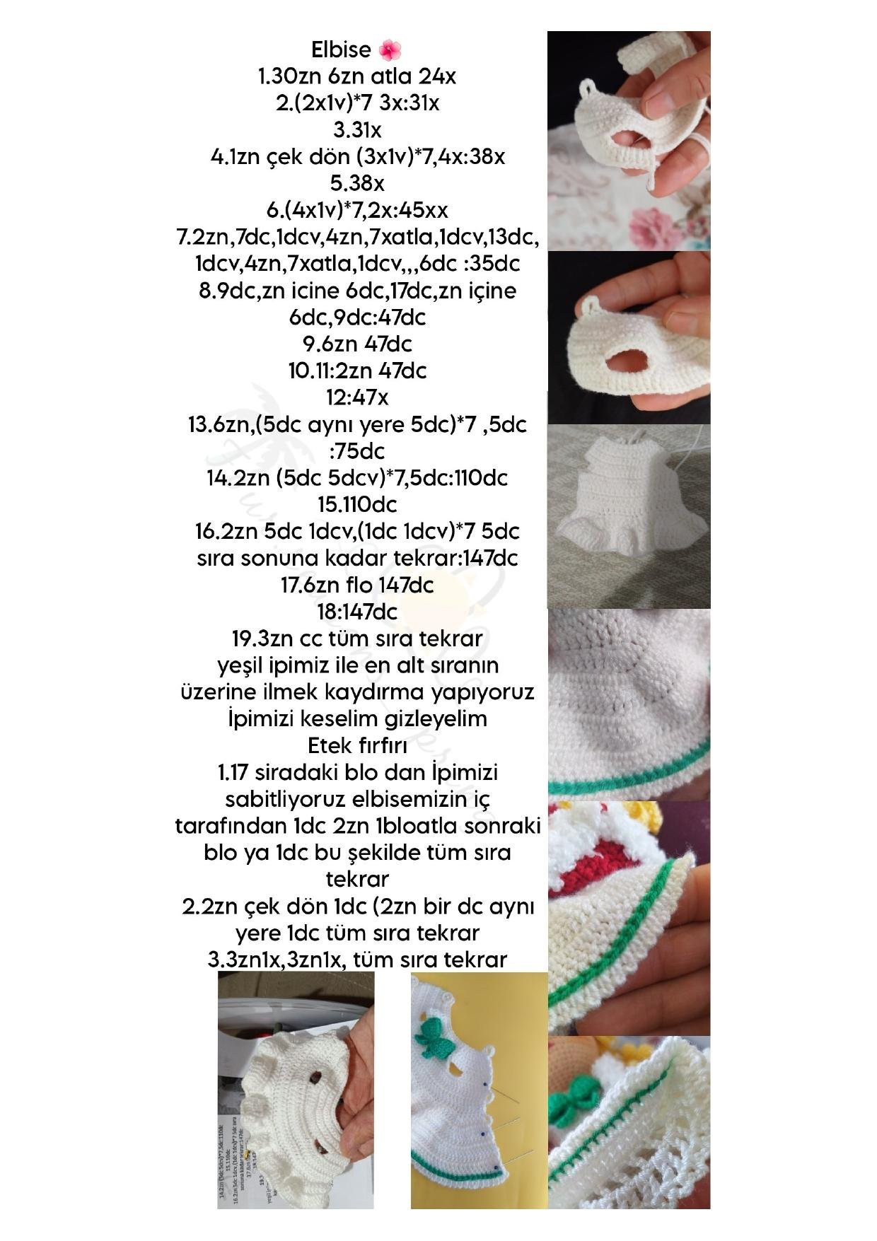 Özge bebek amigurumi tarifi - Noel kıyafetli kız bebek ve gấu bông