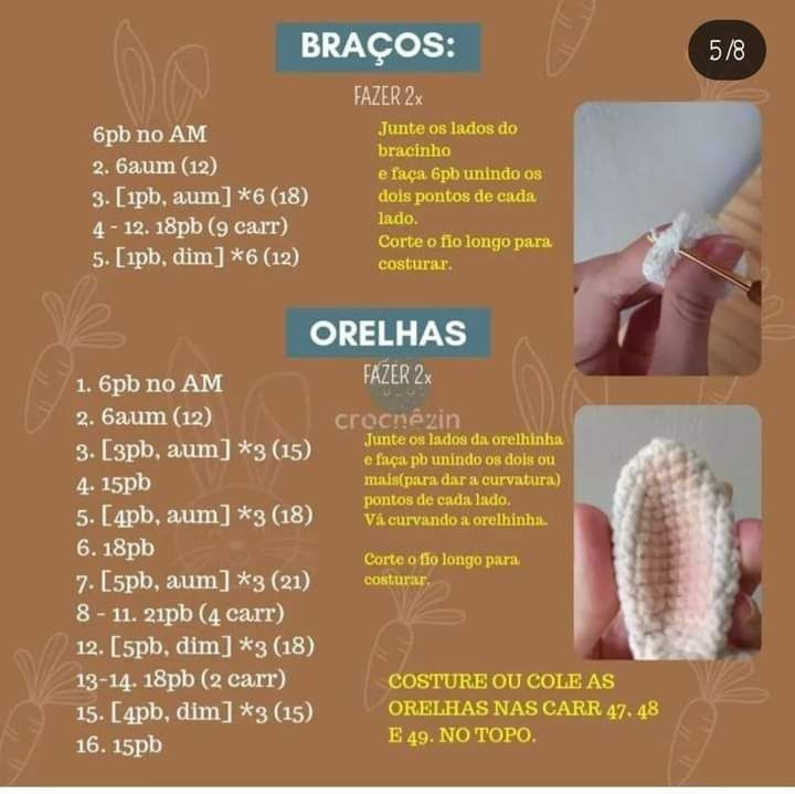 Padrão Gratuito Coelhinho Nico Amigurumi