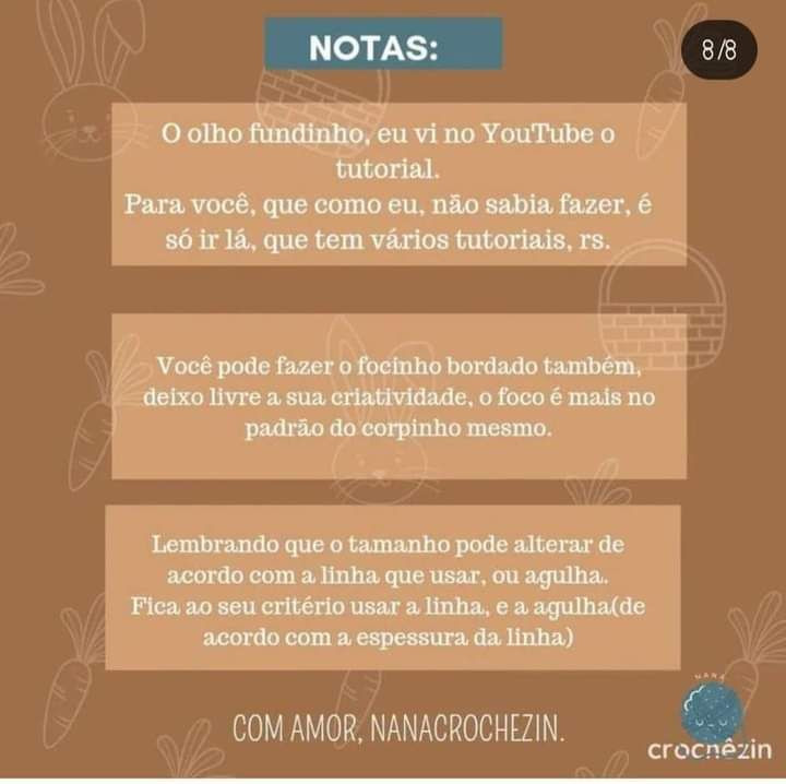 Padrão Gratuito Coelhinho Nico Amigurumi