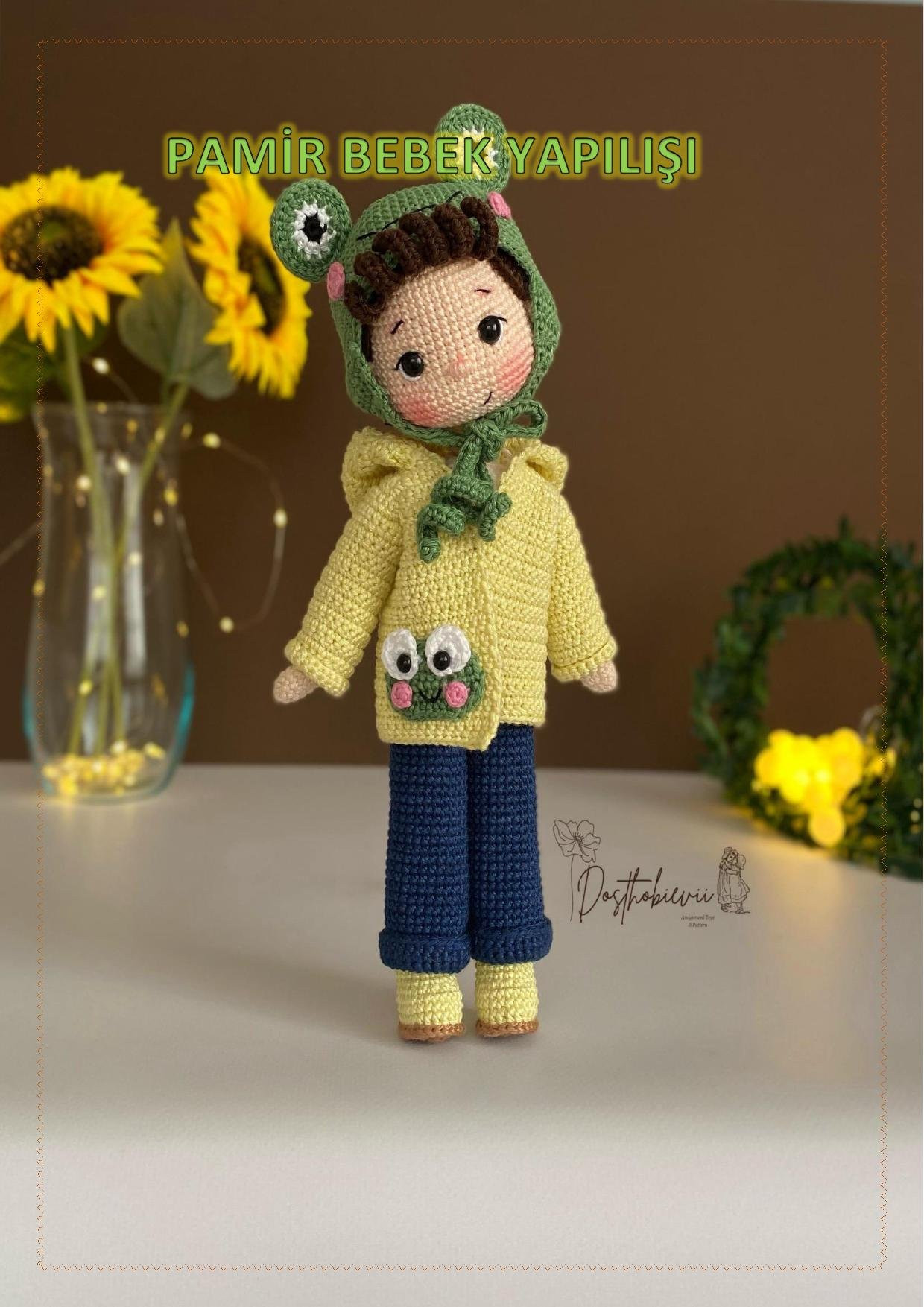Pamir Bebek Yapılışı - Amigurumi Bébê Crochet Pattern with Frog Hoodie
