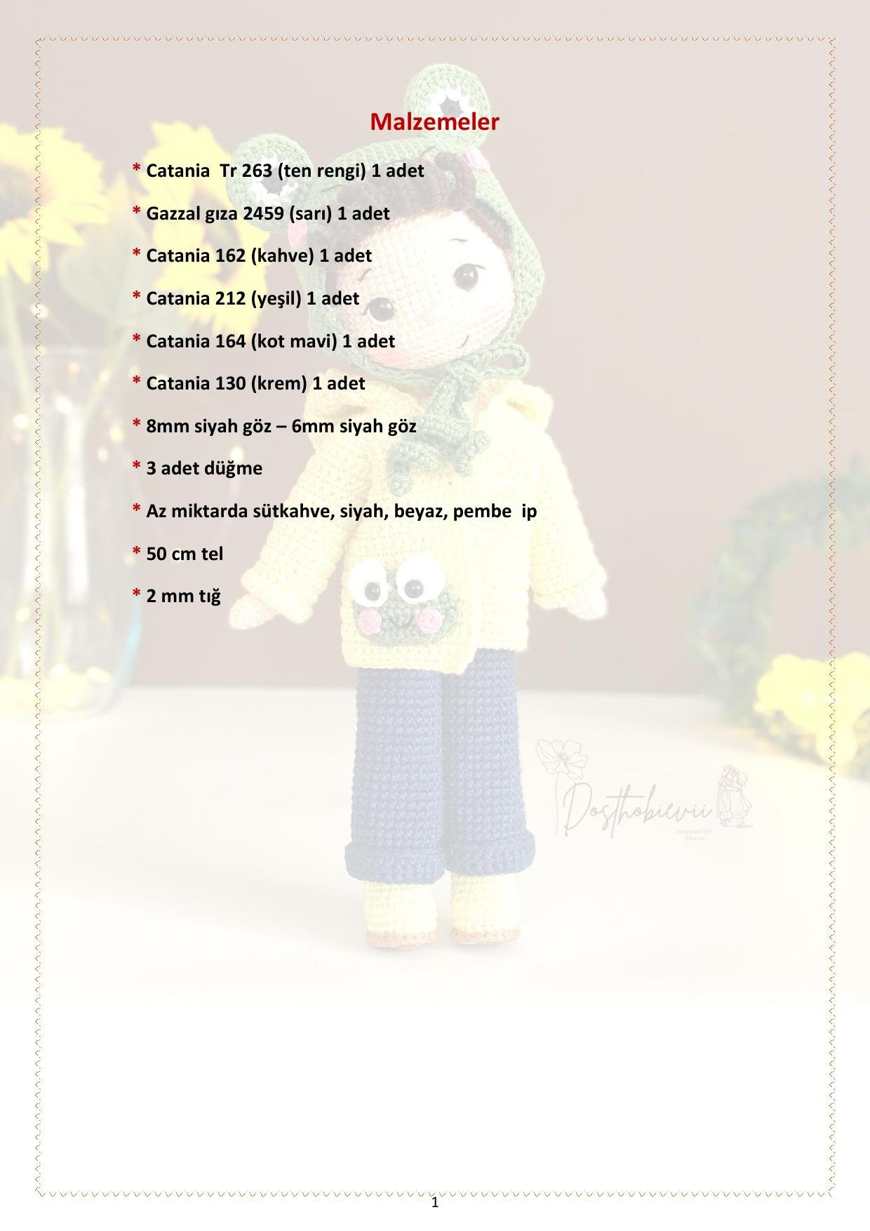 Pamir Bebek Yapılışı - Amigurumi Bébê Crochet Pattern with Frog Hoodie