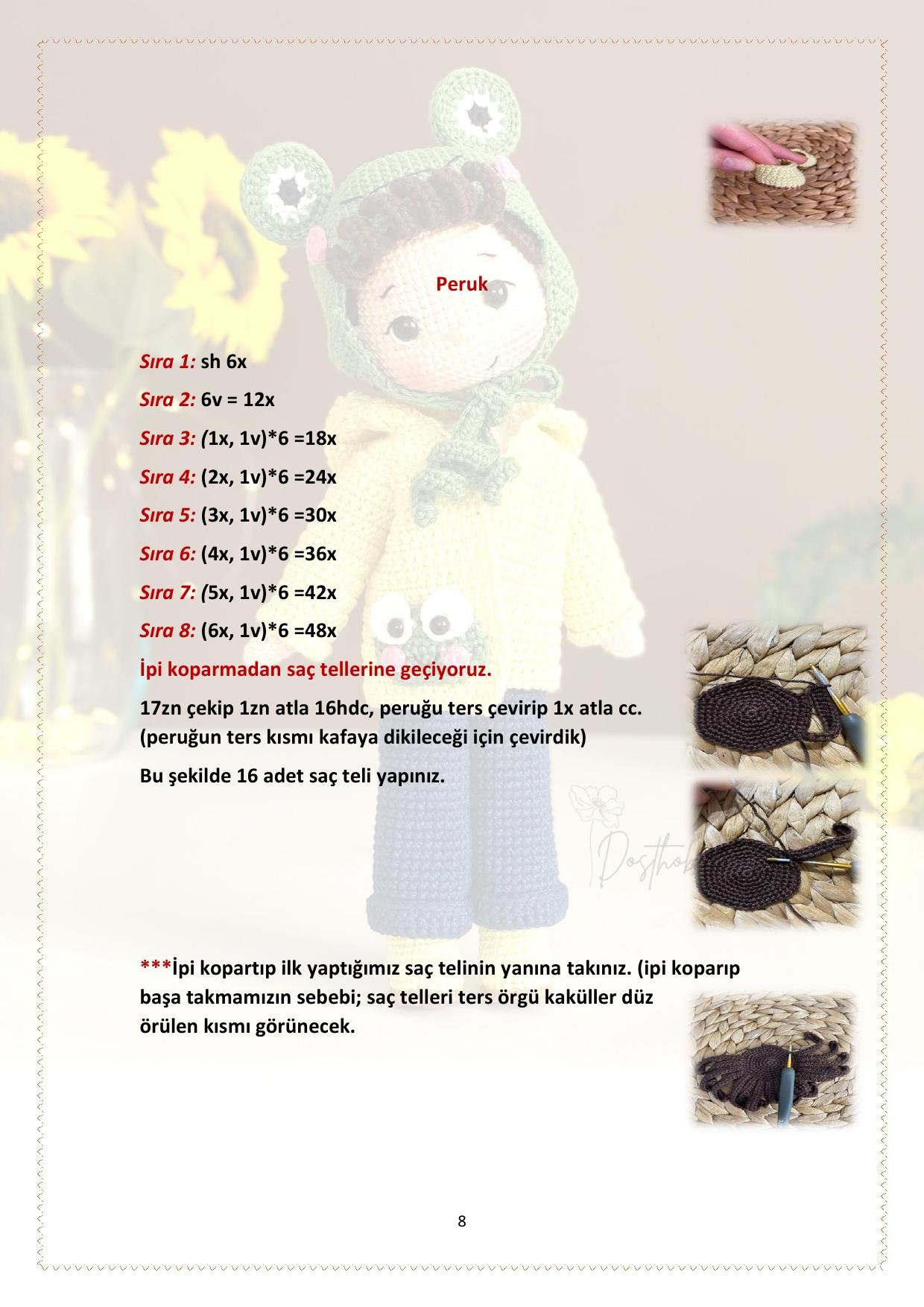 Pamir Bebek Yapılışı - Amigurumi Bébê Crochet Pattern with Frog Hoodie