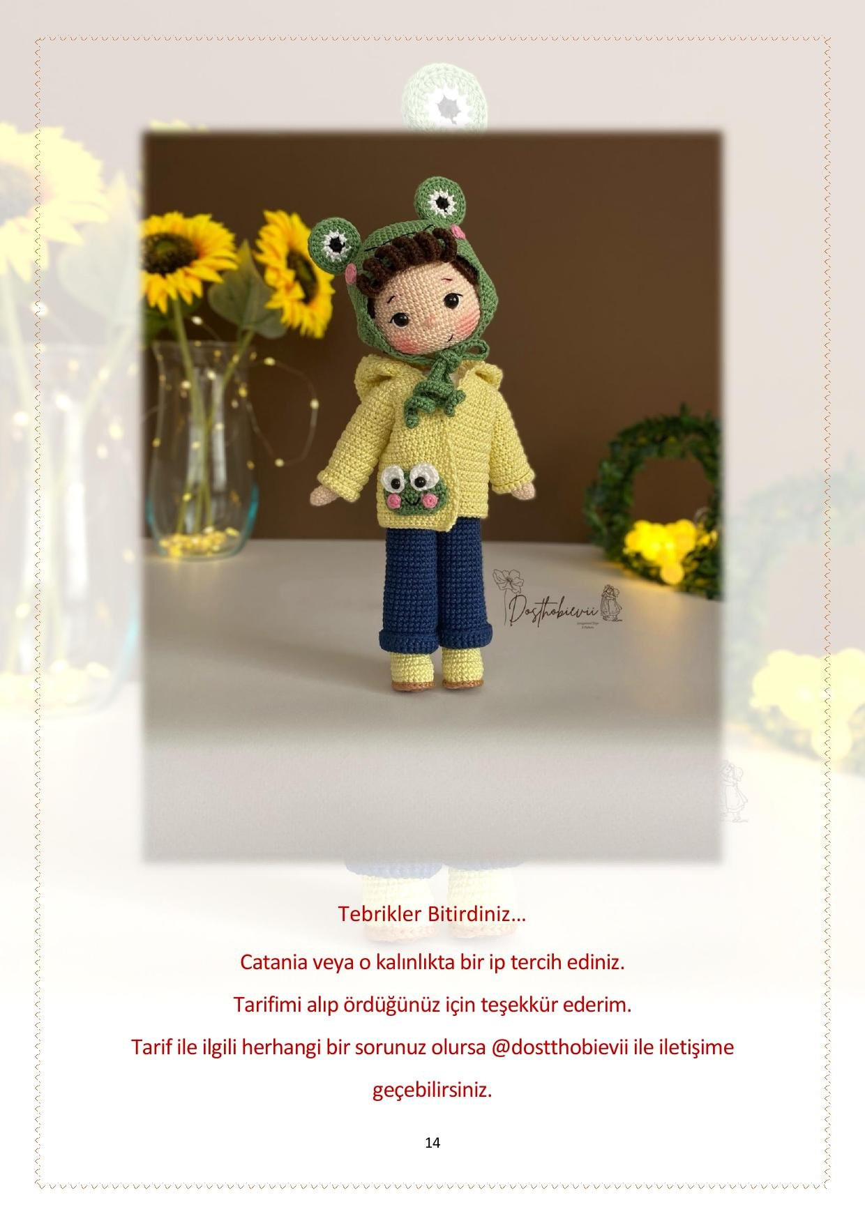 Pamir Bebek Yapılışı - Amigurumi Bébê Crochet Pattern with Frog Hoodie