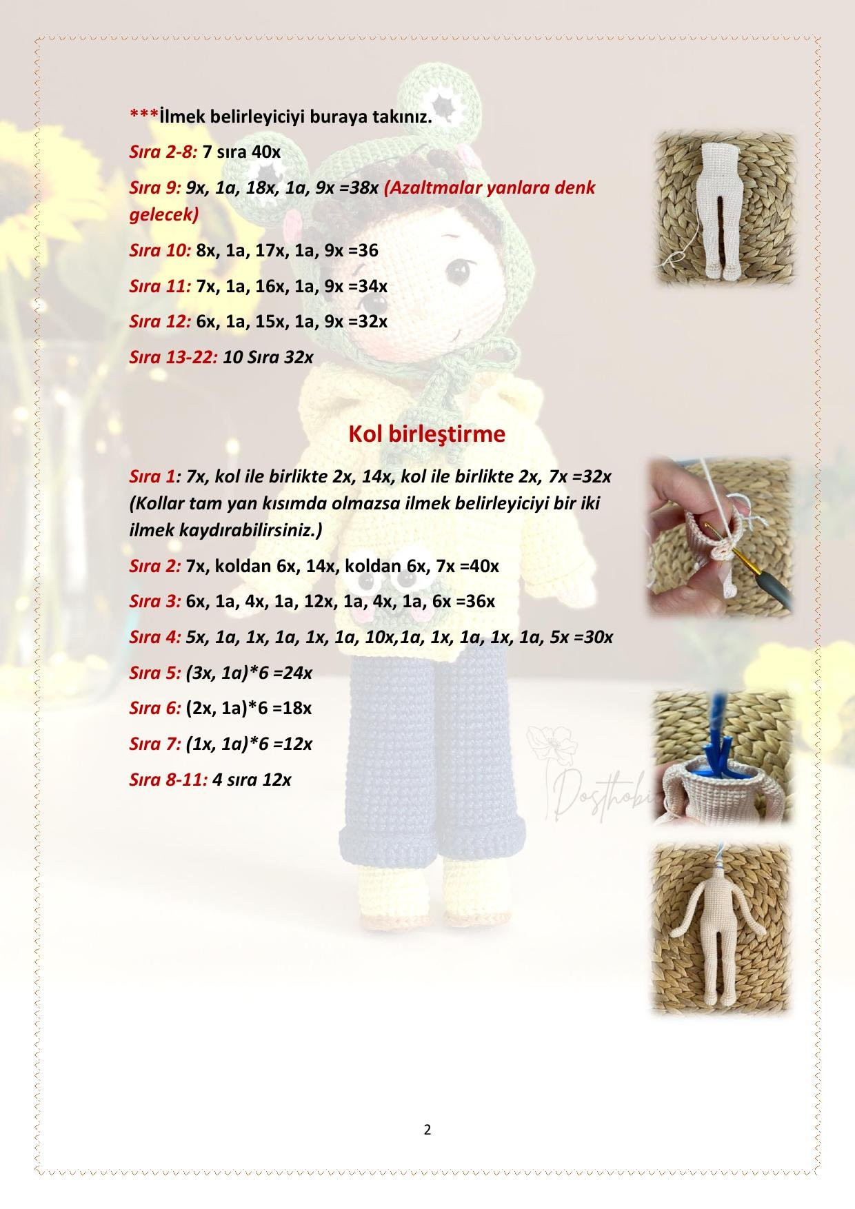 Pamir Bebek Yapılışı - Amigurumi Bébê Crochet Pattern with Frog Hoodie