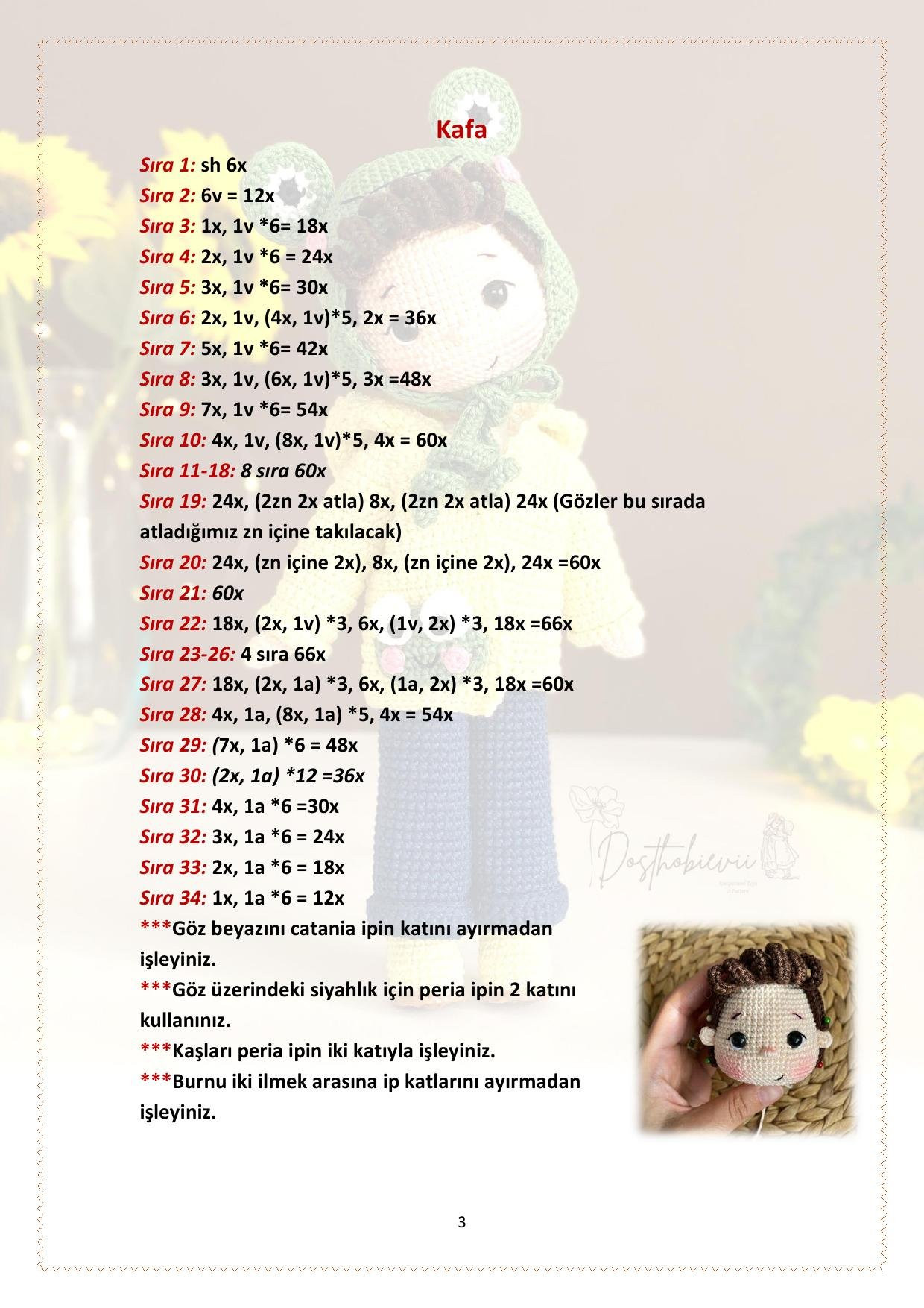 Pamir Bebek Yapılışı - Amigurumi Bébê Crochet Pattern with Frog Hoodie