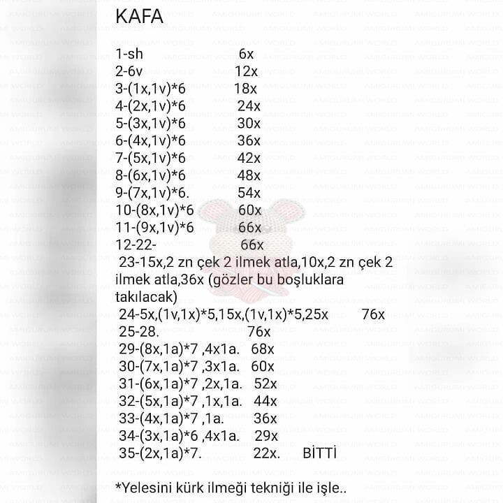 Pantolanlı Aslan Tarifi: Amigurumi Lion with Overalls Pattern