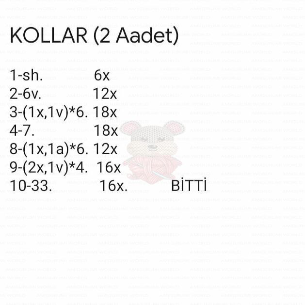 Pantolanlı Aslan Tarifi: Amigurumi Lion with Overalls Pattern