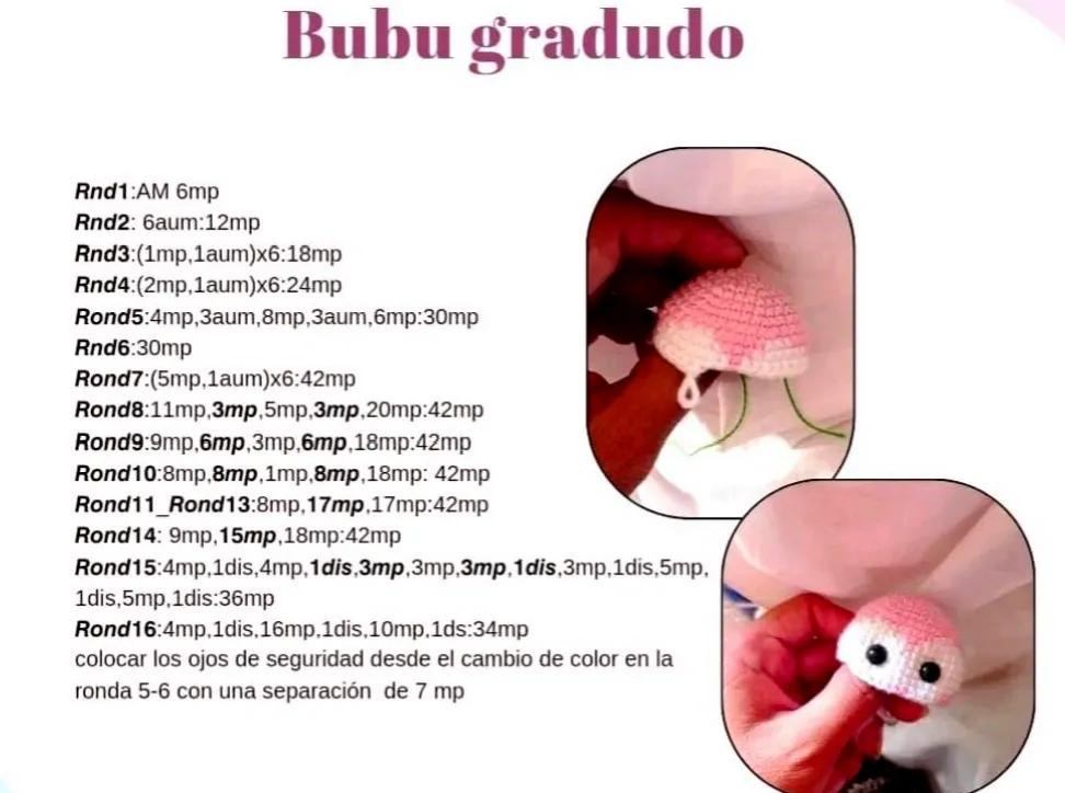 Pareja de búhos graduados: Patrón tejido a crochet