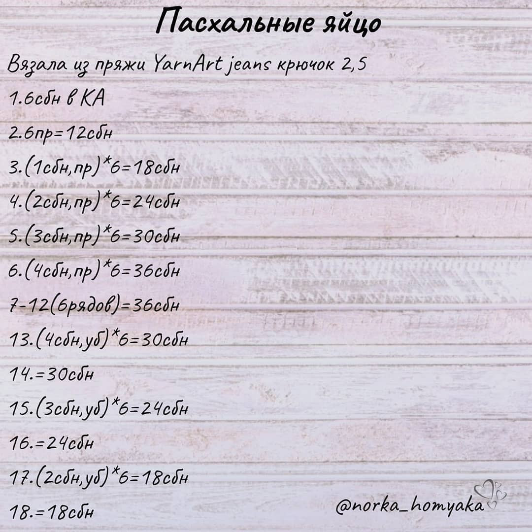 Пасхальные яйца: схема вязания крючком