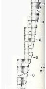 Pastel Color Block Crochet Cardigan with Sailor Collar and Bow - Detailed Stitch Chart Pattern