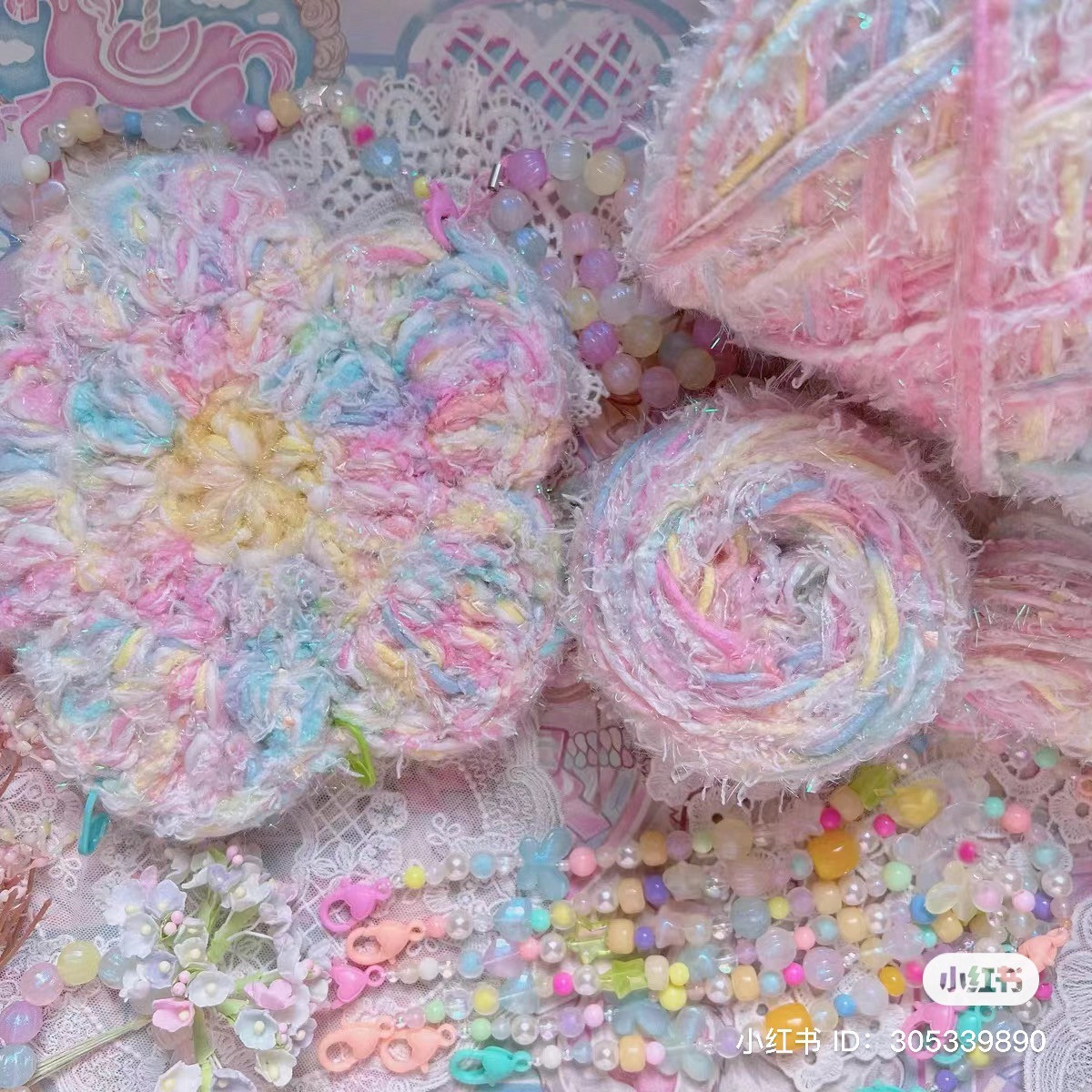 Pastel Flower Bag Crochet Pattern and Chart