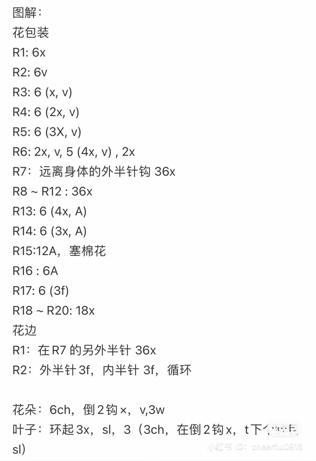 Pastel Mini Flower Bouquet Crochet Chart