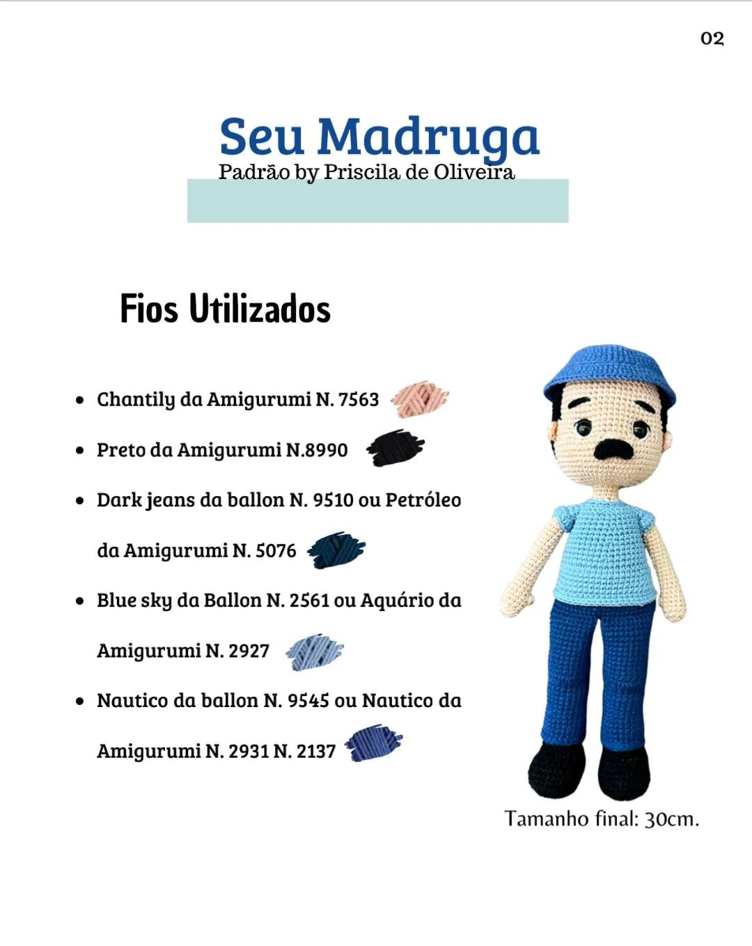 Patrão Seu Madruga - Amigurumi Chaplin