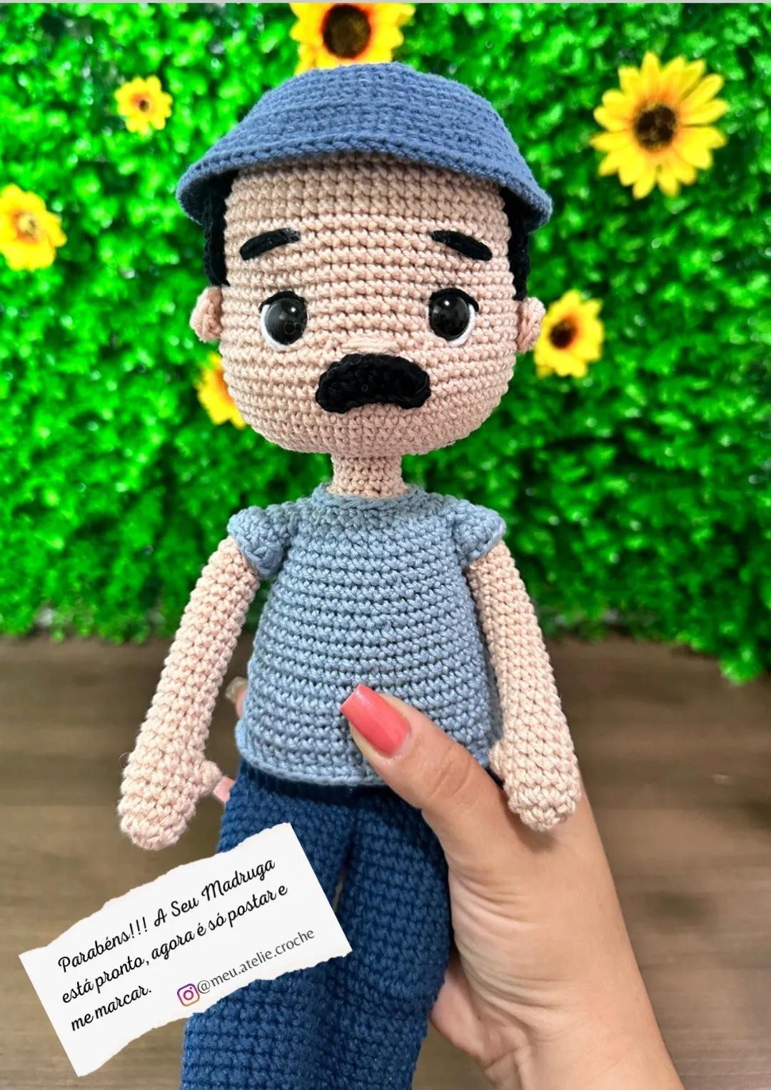 Patrão Seu Madruga - Amigurumi Chaplin