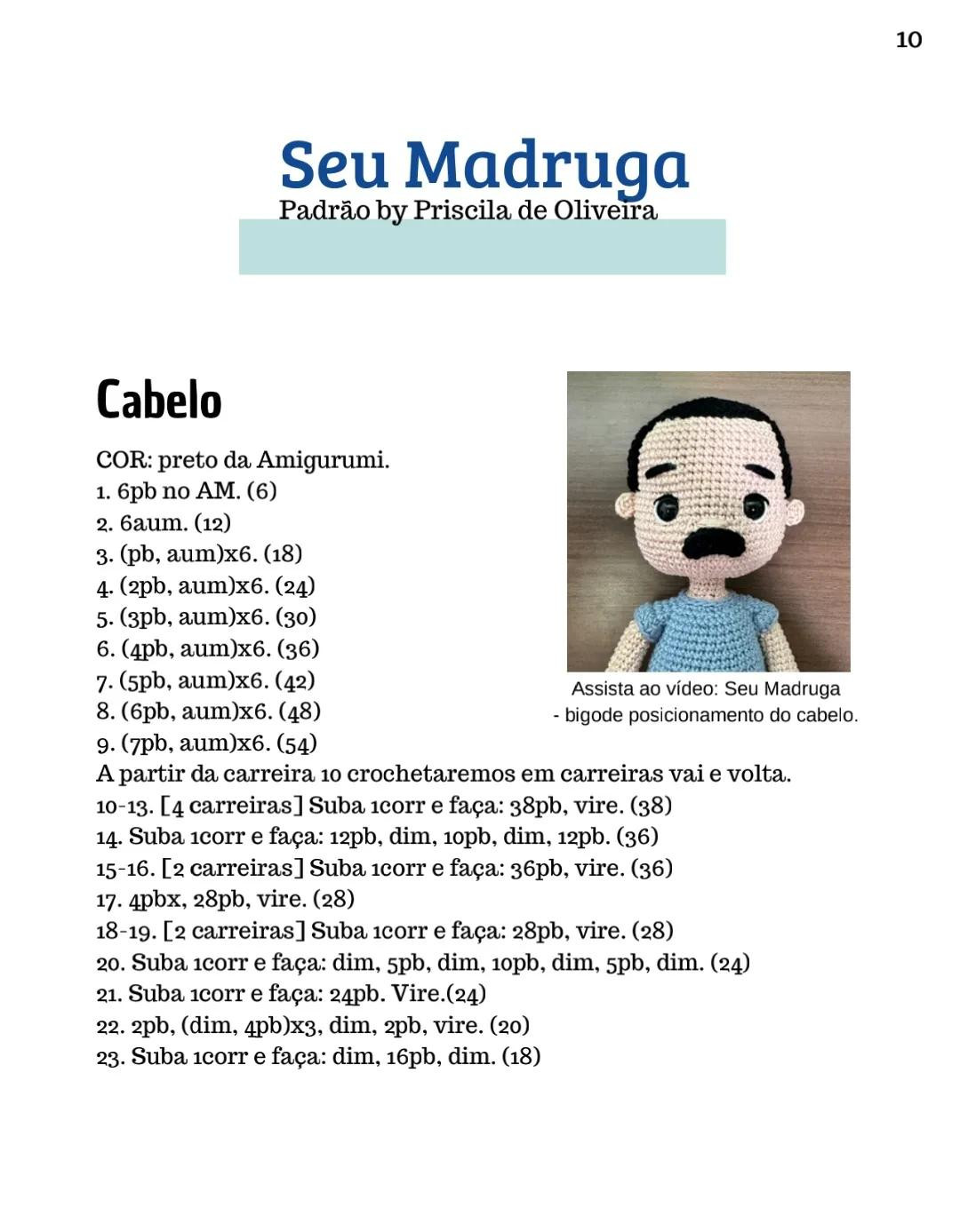 Patrão Seu Madruga - Amigurumi Chaplin