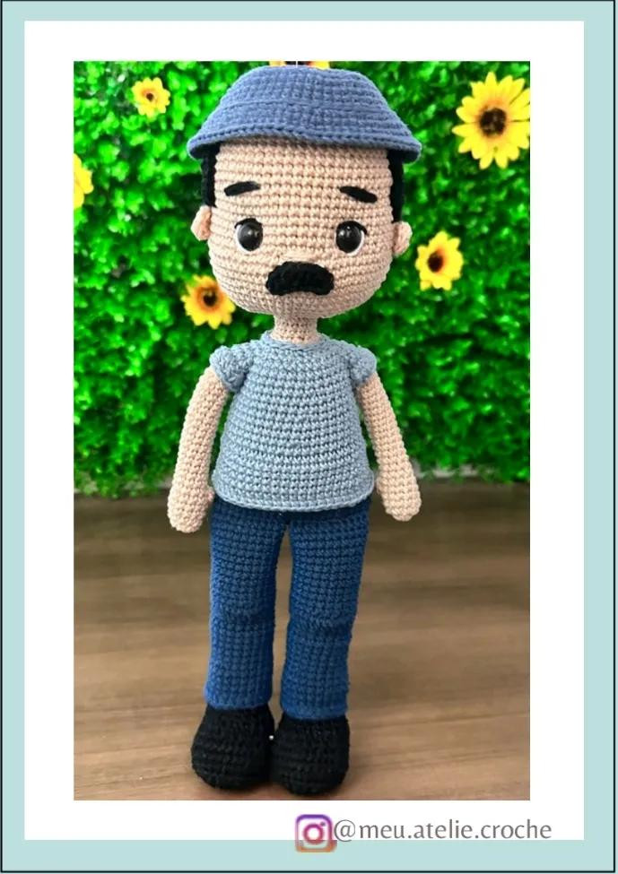 Patrão Seu Madruga - Amigurumi Chaplin