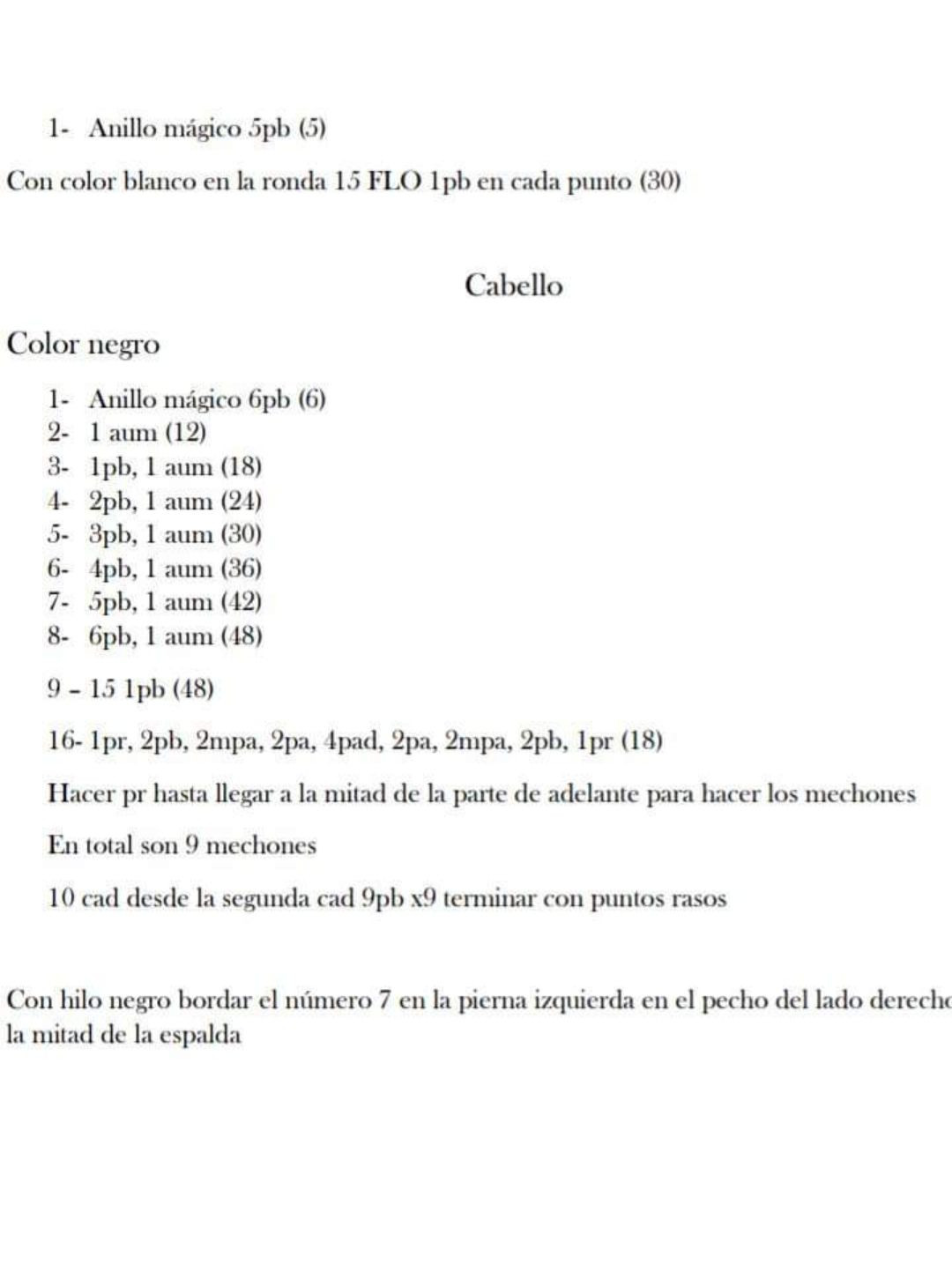 Patrón a crochet Amigurumi Cristiano Ronaldo Real Madrid