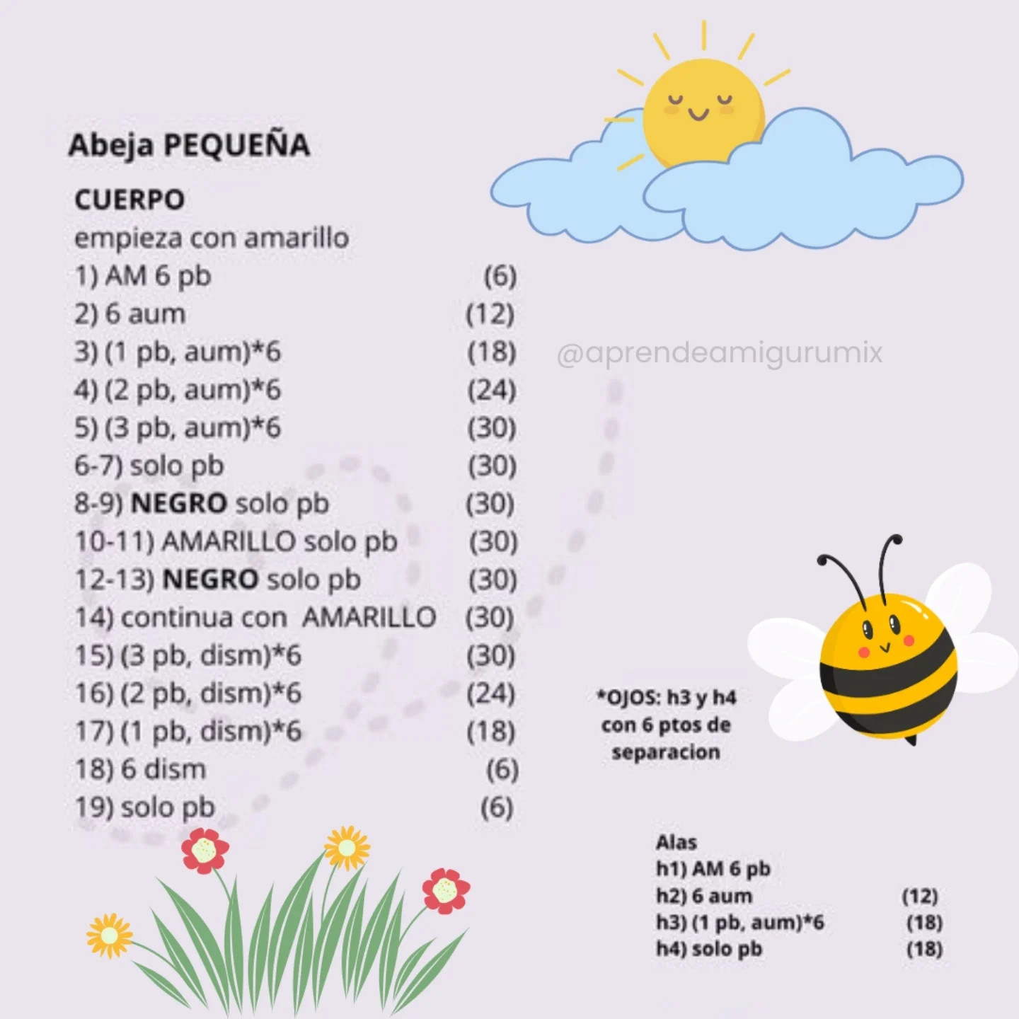 Patrón Amigurumi Abejita Llavero: Guía Paso a Paso para Móc