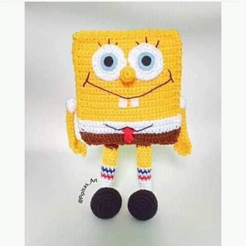 Patrón Amigurumi Bob Esponja Gratuito - Instrucciones Paso a Paso