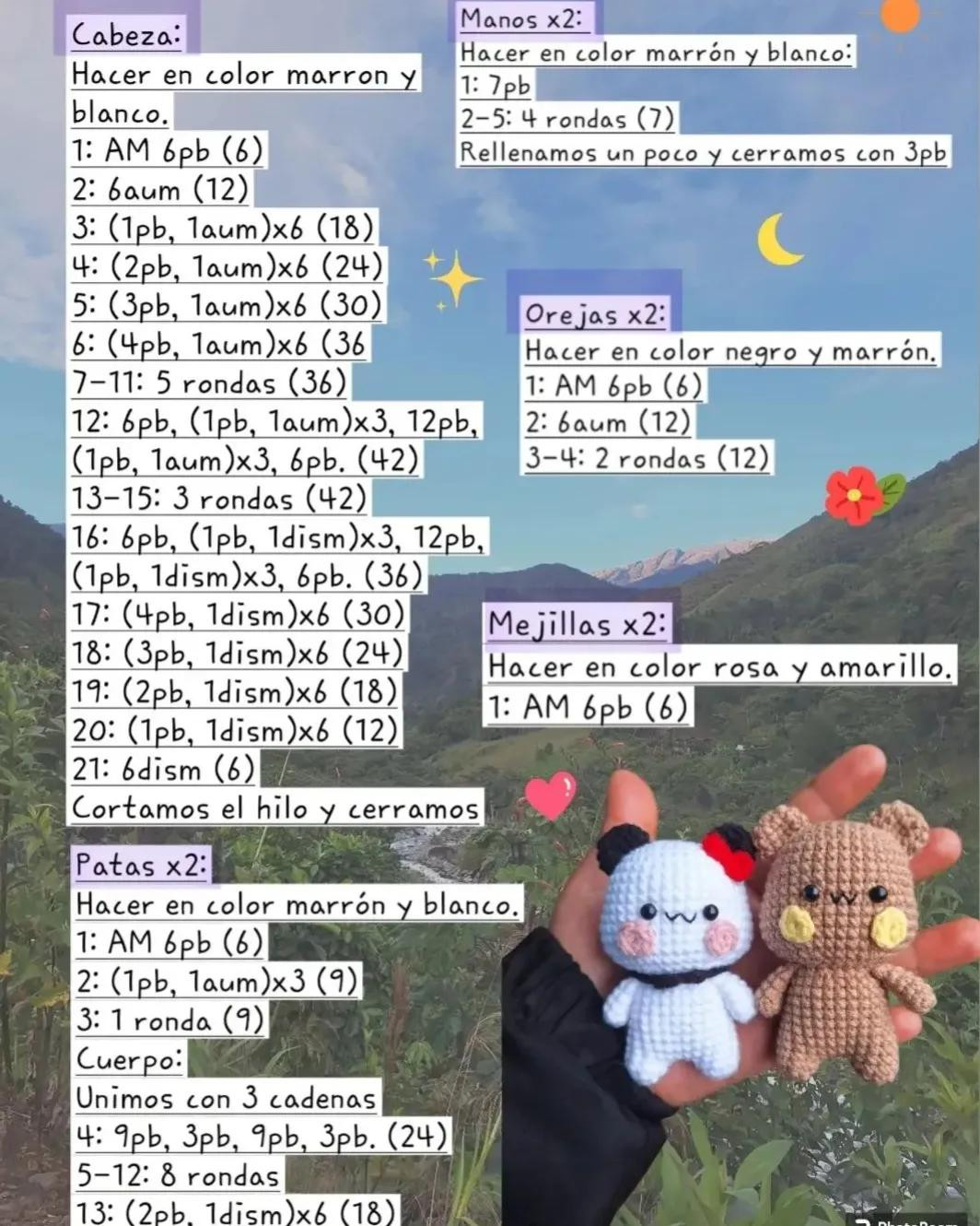 Patrón Amigurumi Bubu y Dudu Gratis