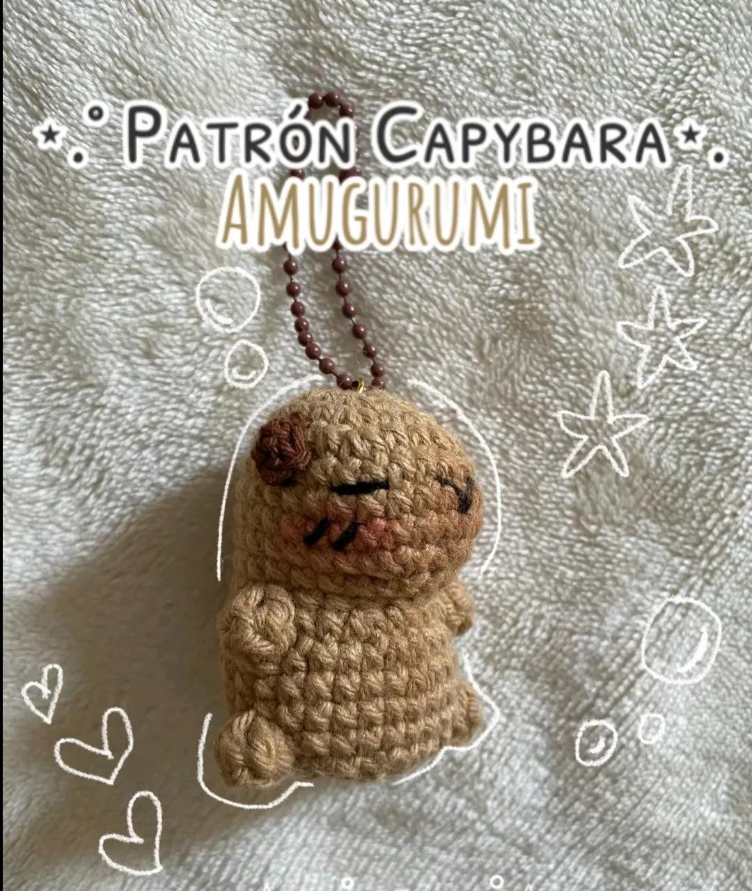 Patrón Amigurumi Capybara Llavero