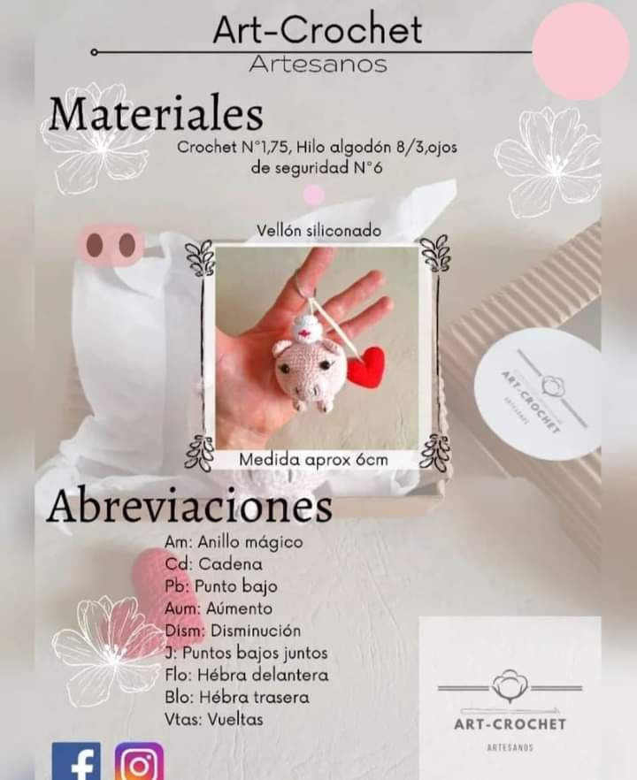 Patrón Amigurumi Cerdito Gratis