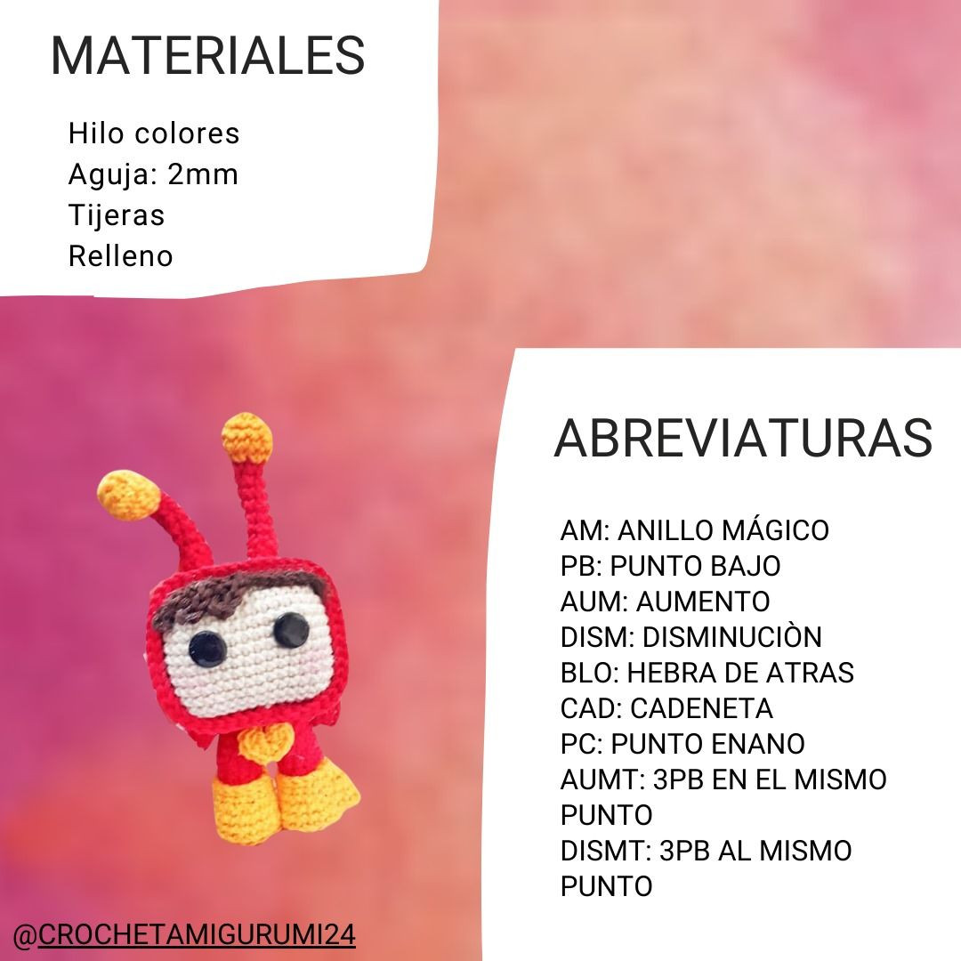 Patrón Amigurumi Chapulín Colorado: Guía Paso a Paso