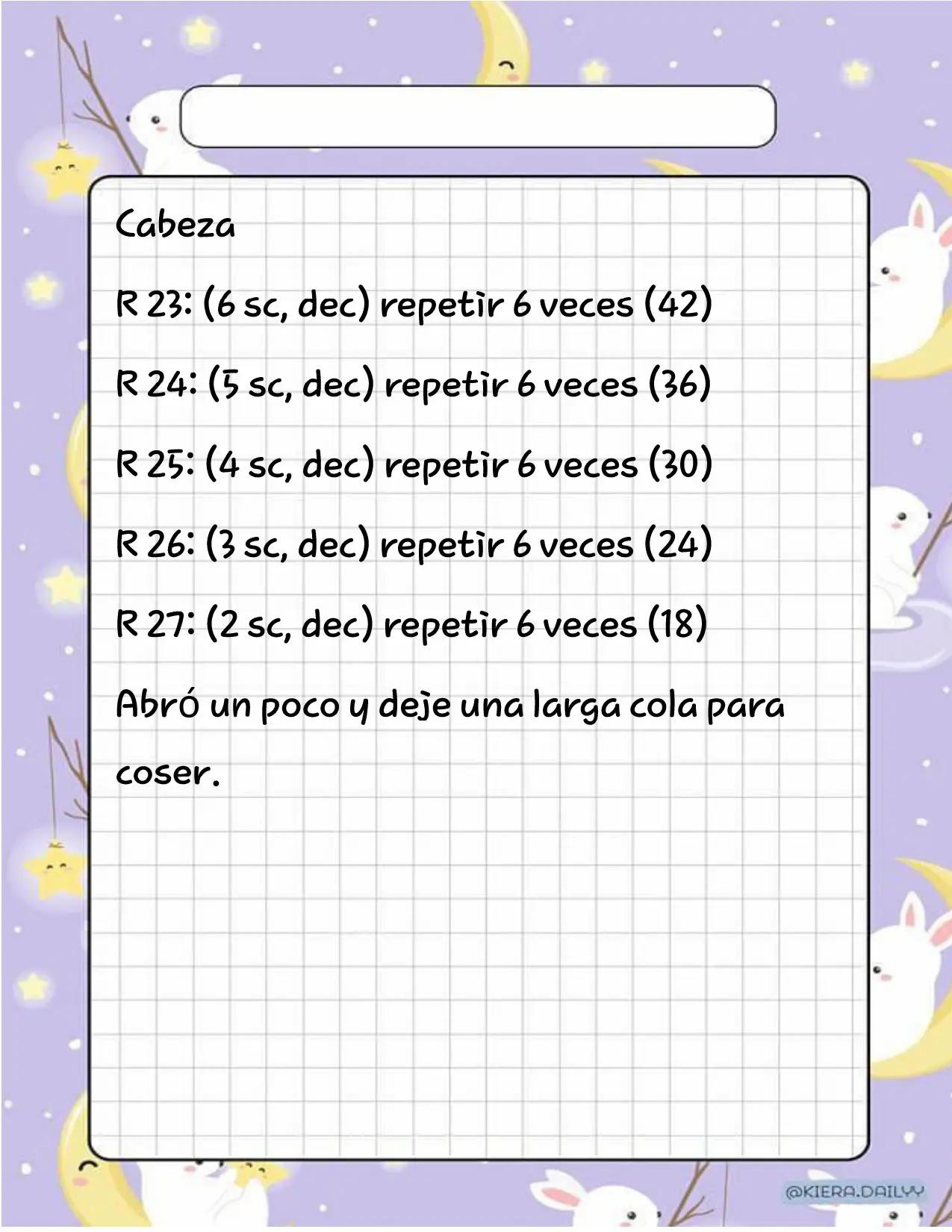 Patrón Amigurumi Coneja Blanca con Vestido Morado y Nudo