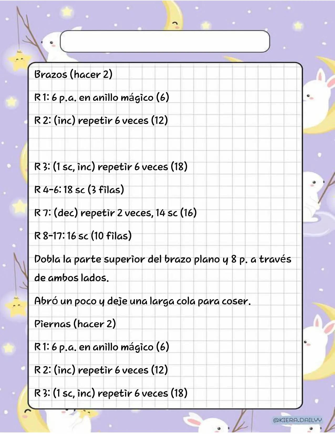 Patrón Amigurumi Coneja Blanca con Vestido Morado y Nudo