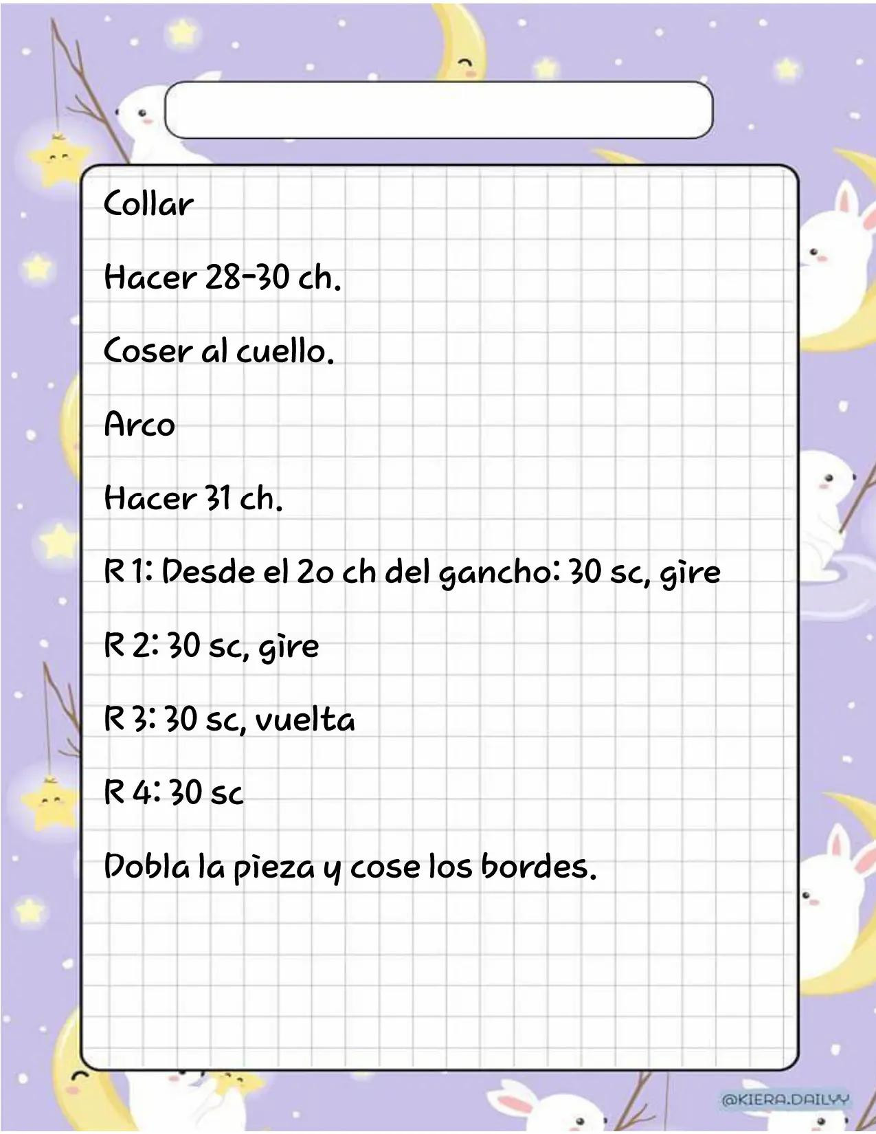 Patrón Amigurumi Coneja Blanca con Vestido Morado y Nudo