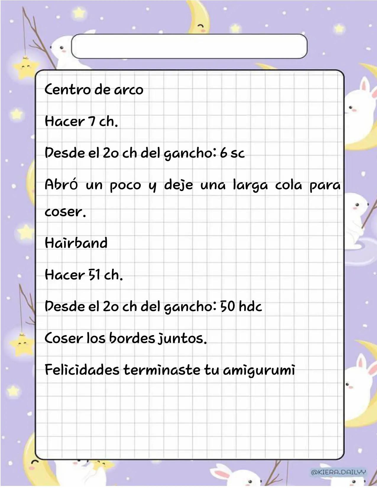 Patrón Amigurumi Coneja Blanca con Vestido Morado y Nudo