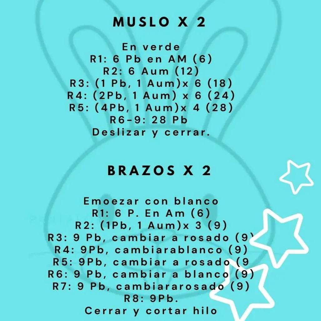 Patrón Amigurumi Conejito Blanco y Verde con Flores