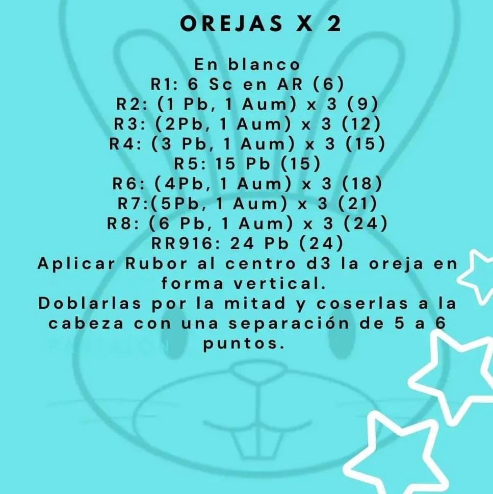 Patrón Amigurumi Conejito Blanco y Verde con Flores