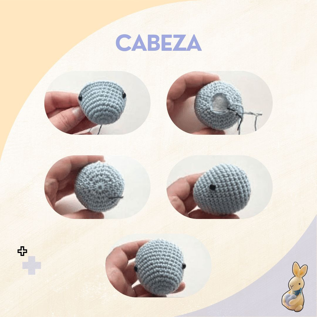 Patrón Amigurumi Conejito de Pascua Azul y Amarillo