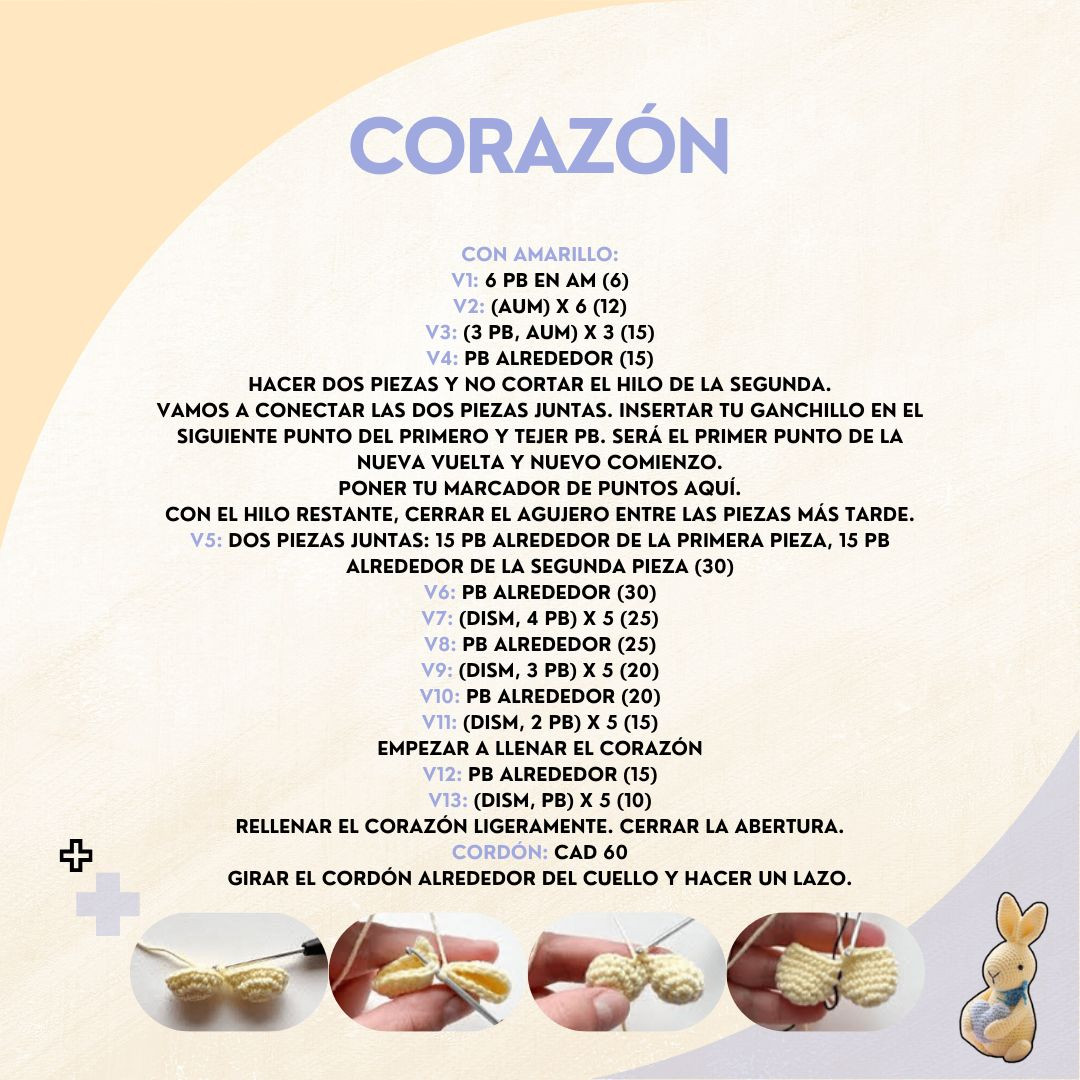 Patrón Amigurumi Conejito de Pascua Azul y Amarillo