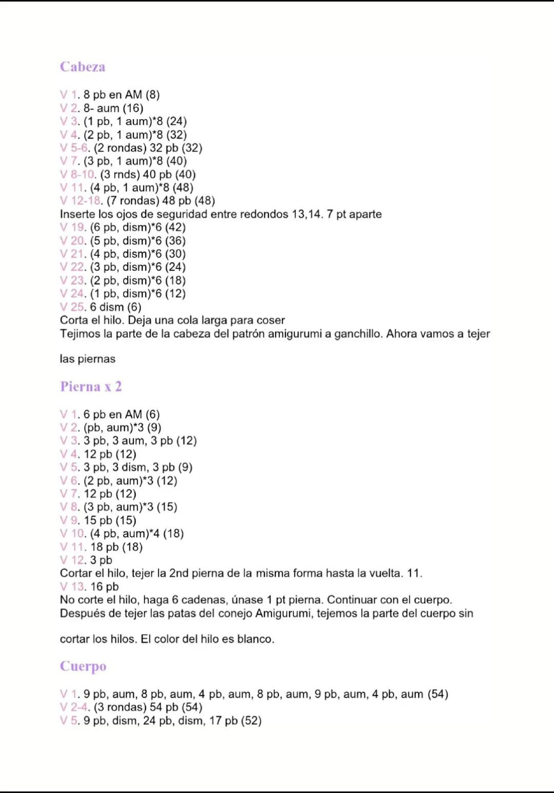 Patrón Amigurumi Conejo Listo Para El Invierno Gratis PDF