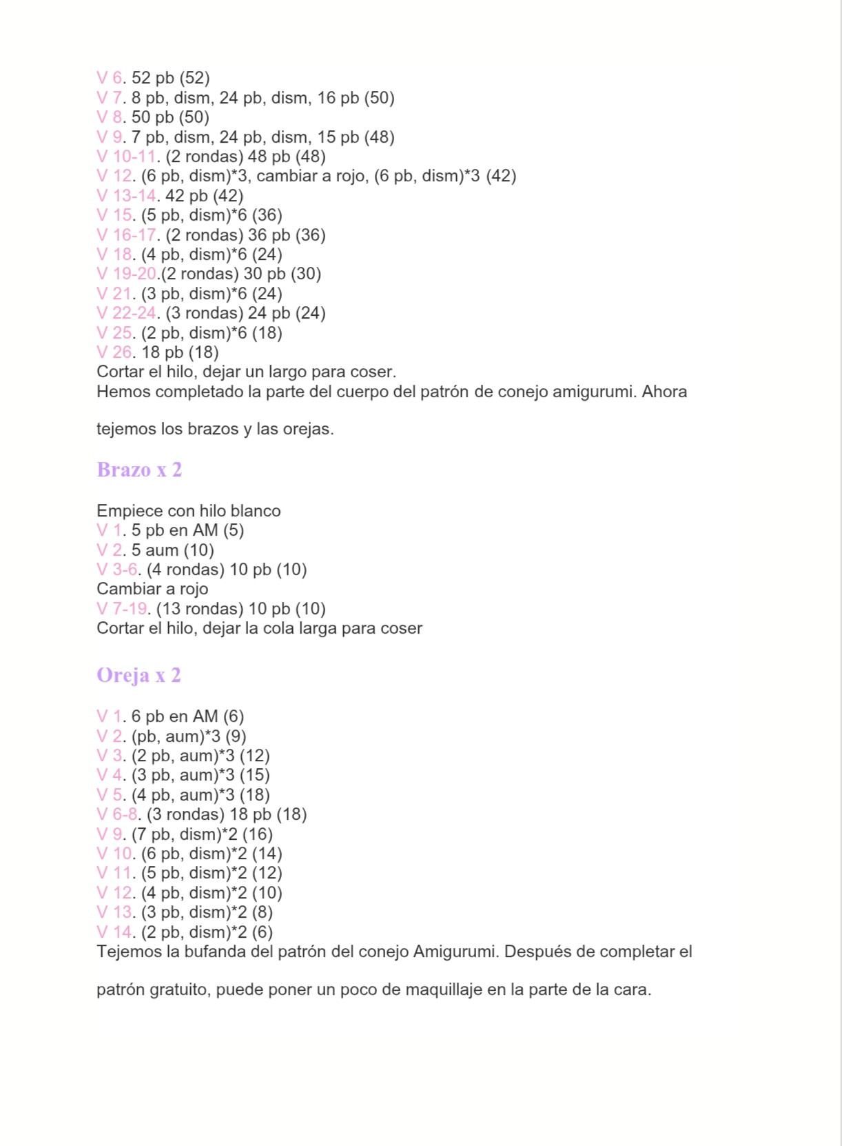 Patrón Amigurumi Conejo Listo Para El Invierno Gratis PDF