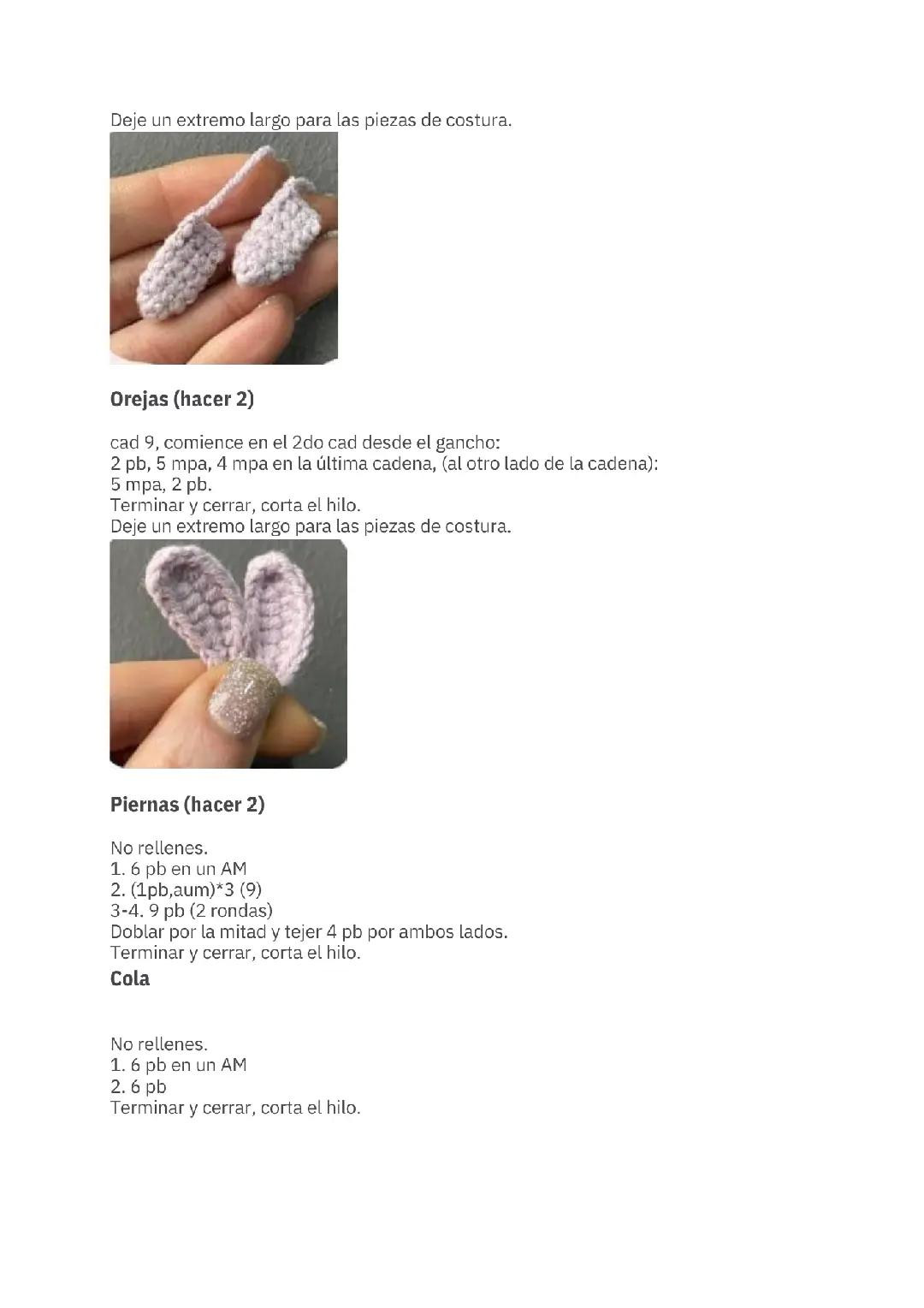 Patron Amigurumi Conejo Llavero Fácil PDF Gratis