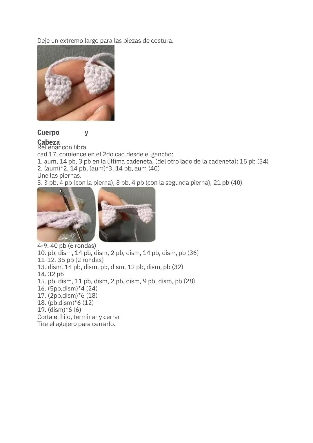 Patron Amigurumi Conejo Llavero Fácil PDF Gratis