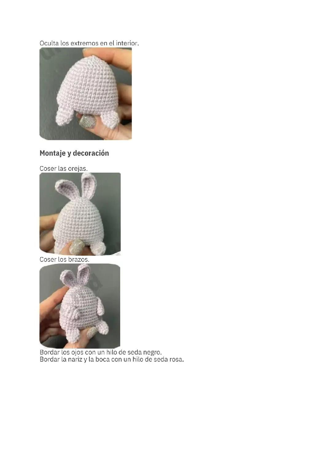 Patron Amigurumi Conejo Llavero Fácil PDF Gratis