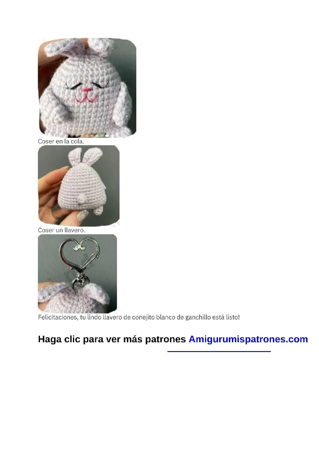Patron Amigurumi Conejo Llavero Fácil PDF Gratis