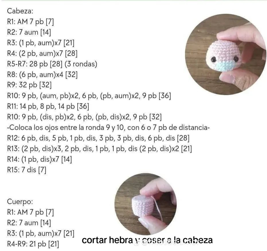 Patrón Amigurumi Conejo Llavero Tejido a Crochet