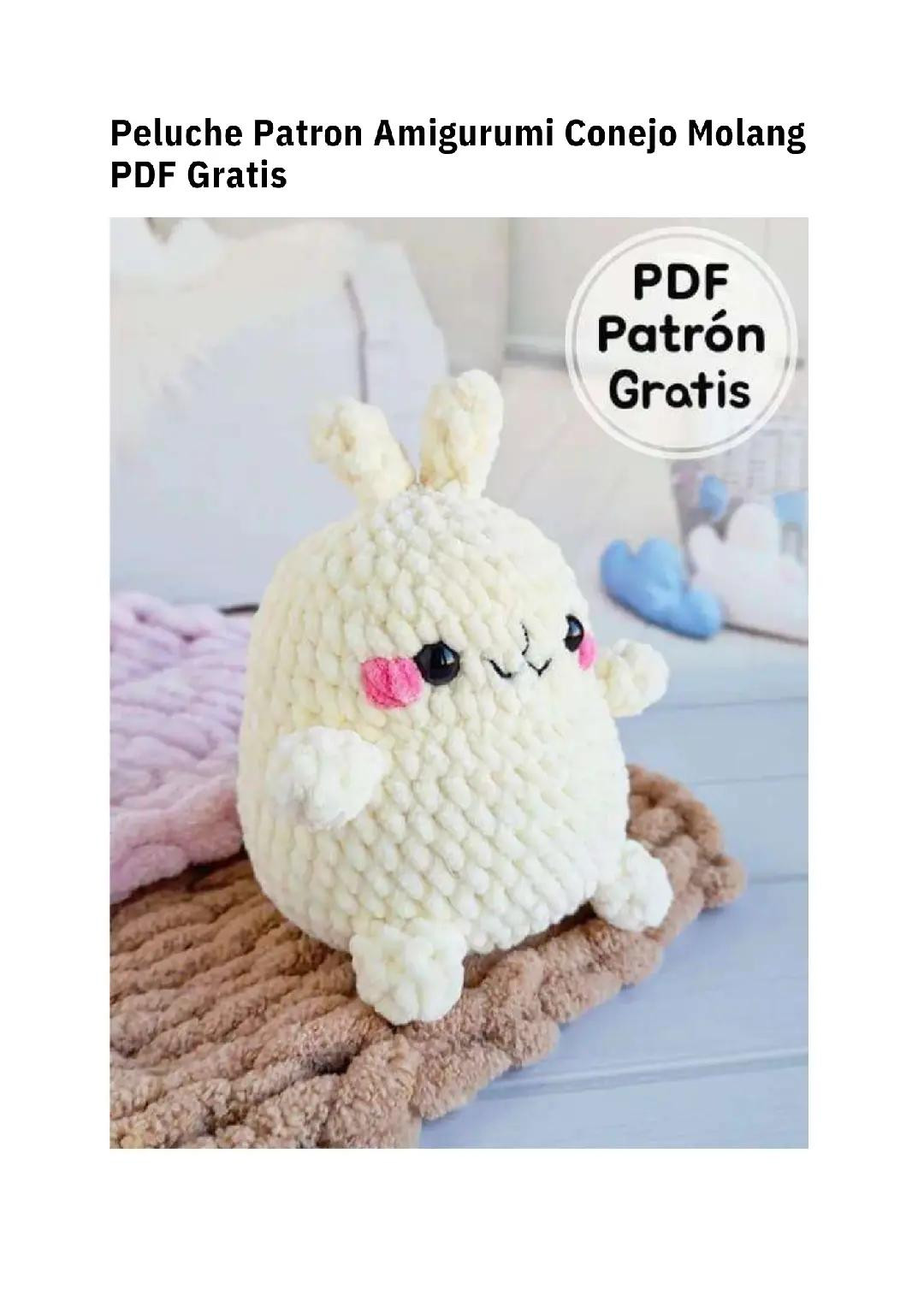Patrón Amigurumi Conejo Molang PDF Gratis