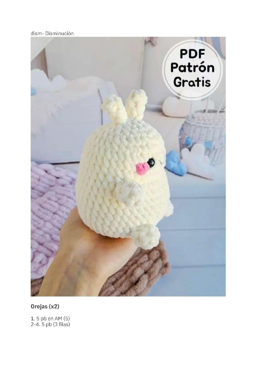 Patrón Amigurumi Conejo Molang PDF Gratis