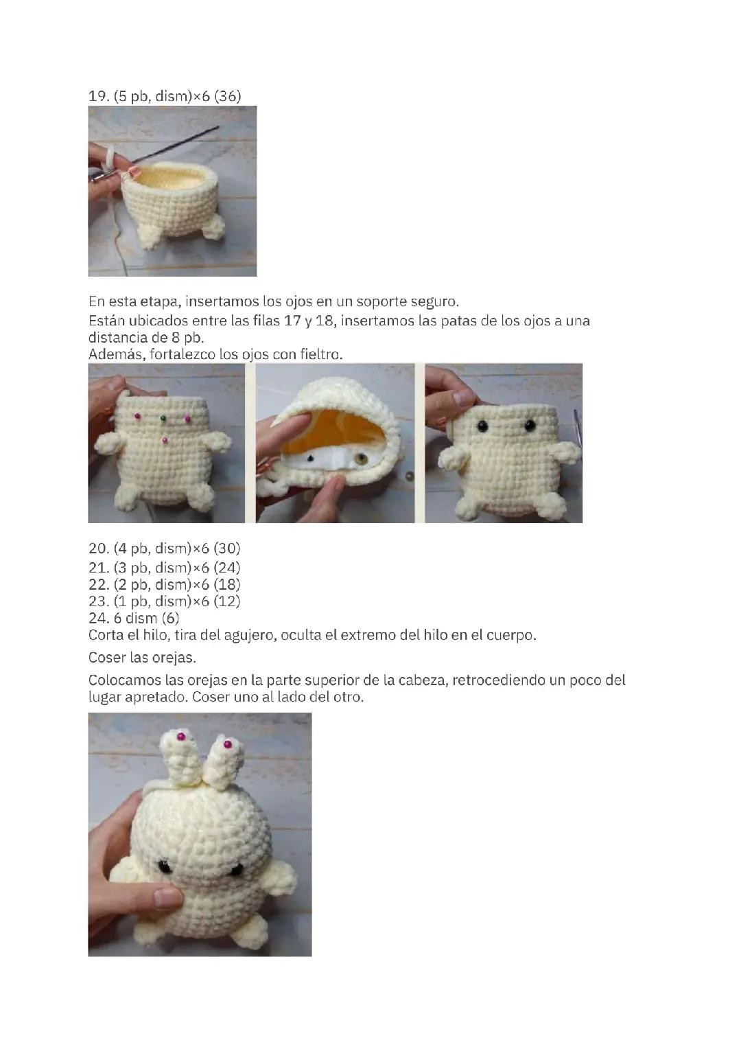 Patrón Amigurumi Conejo Molang PDF Gratis